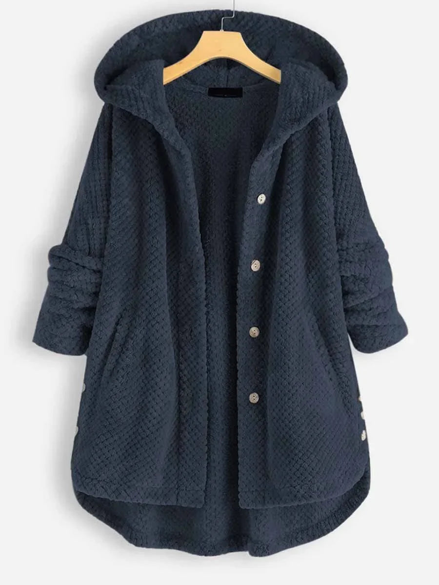 Women's Plush Thick Long-Sleeved Coat Cardigan