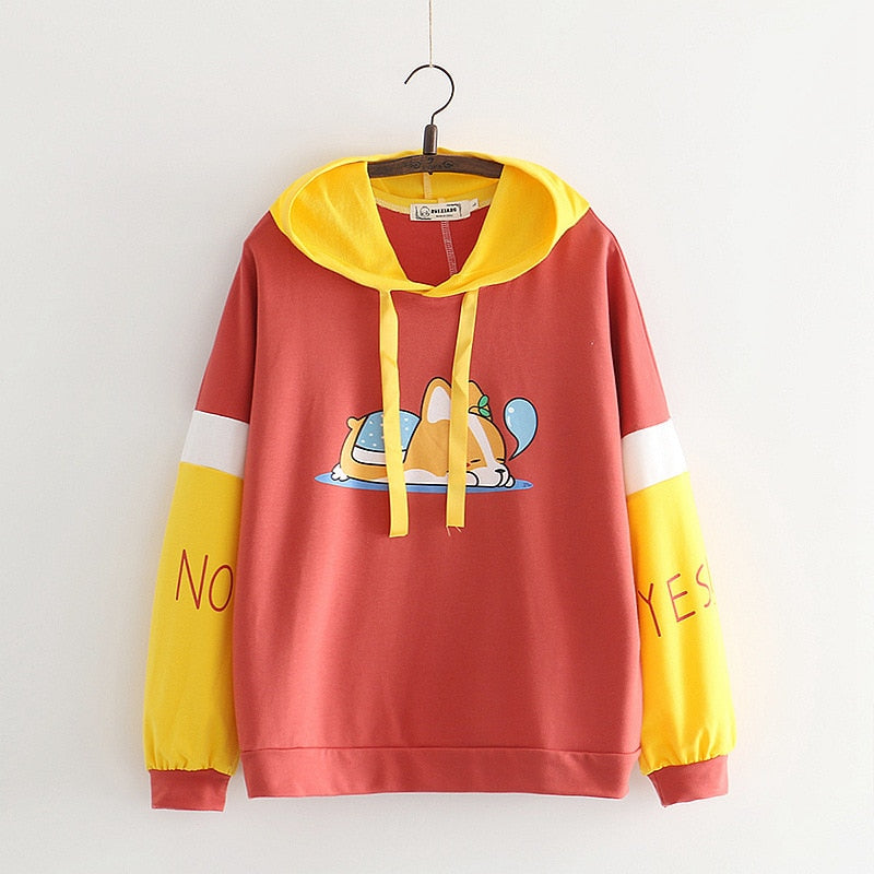 Kawaii Corgi Pastel Hoodie – Limited Edition