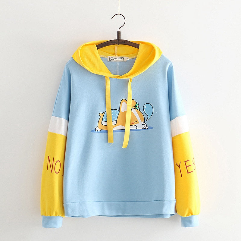 Kawaii Corgi Pastel Hoodie – Limited Edition