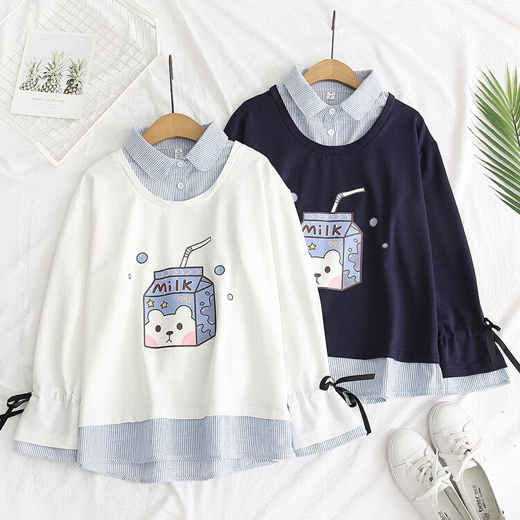Kawaii Bear Milk Harajuku Sweater – Limited Edition