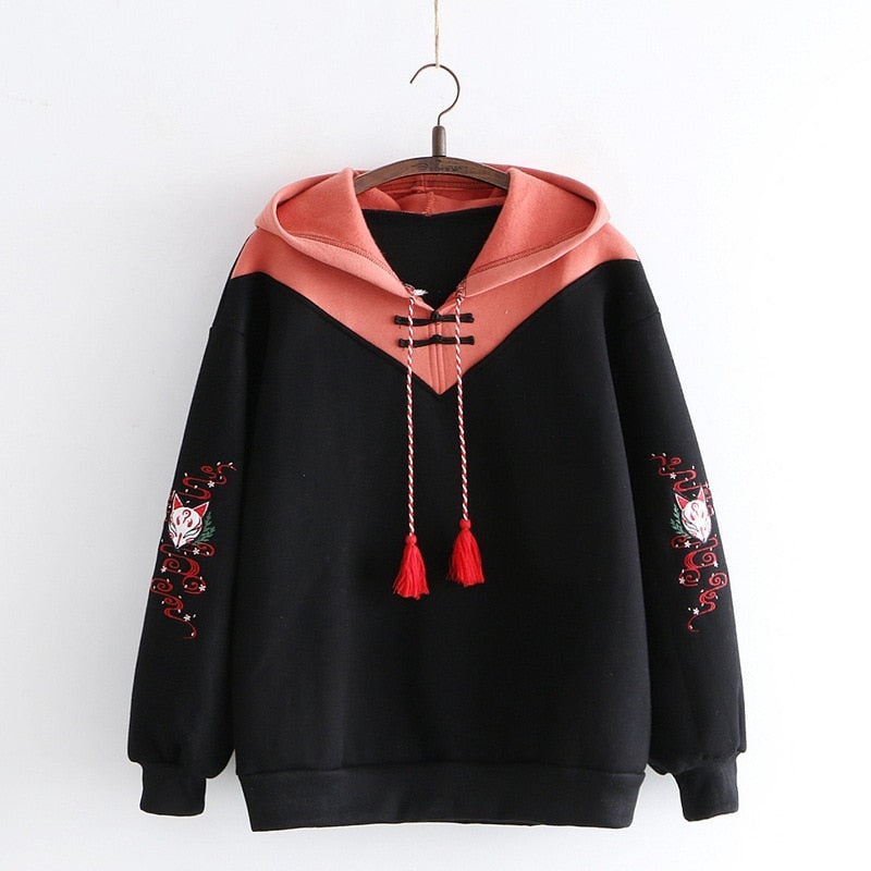 Kawaii Autumn Style Festive Fox Harajuku Hoodie