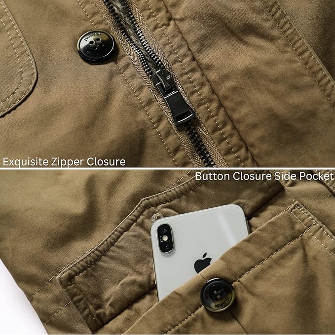 L'MONTE Imported Casual Cotton Fur Winter Hooded Jacket for Men