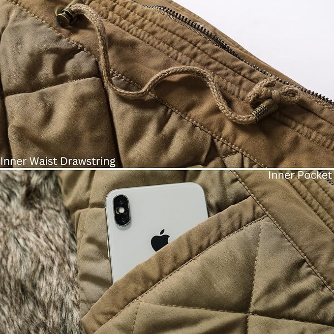 L'MONTE Imported Casual Cotton Fur Winter Hooded Jacket for Men