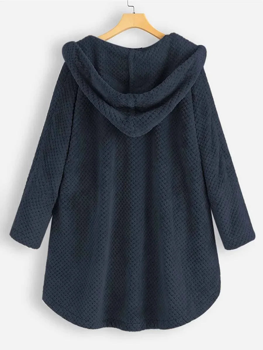 Women's Plush Thick Long-Sleeved Coat Cardigan