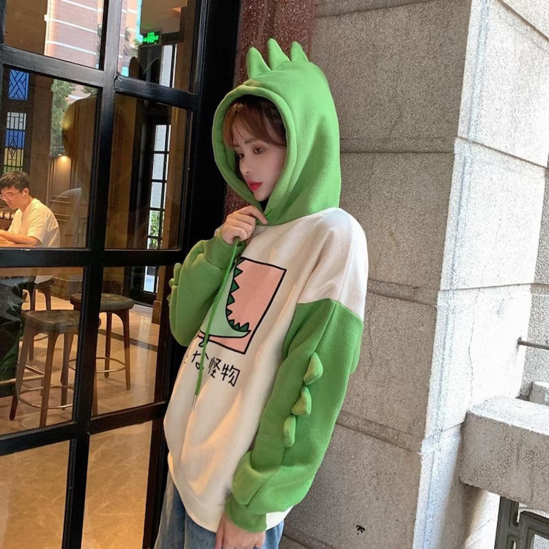Dinosaur Hoodie Y2k Clothes Kawaii Dinosaur Gifts Aesthetic Harajuku Dinosaur Sweatshirt Graphic Hoodie Y2k Tops Dino Hoodie Jurassic World