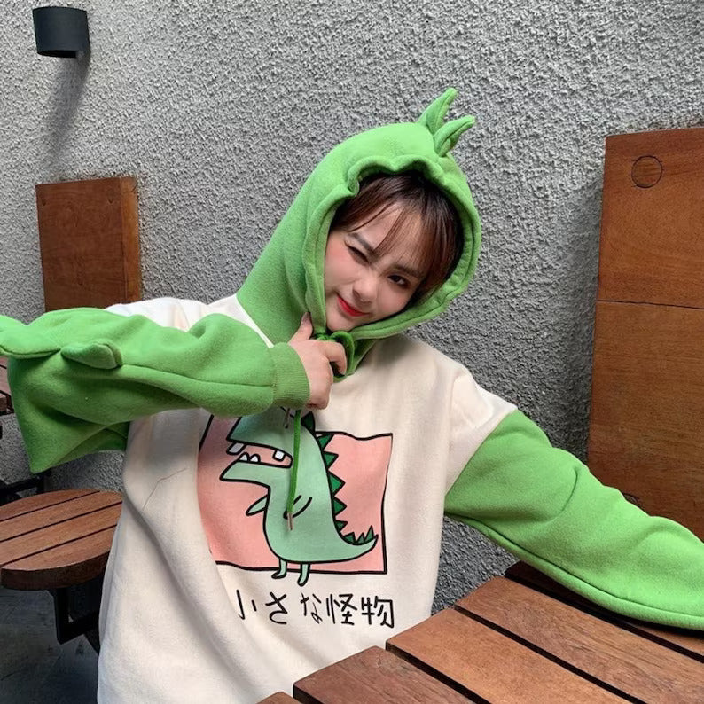 Dinosaur Hoodie Y2k Clothes Kawaii Dinosaur Gifts Aesthetic Harajuku Dinosaur Sweatshirt Graphic Hoodie Y2k Tops Dino Hoodie Jurassic World