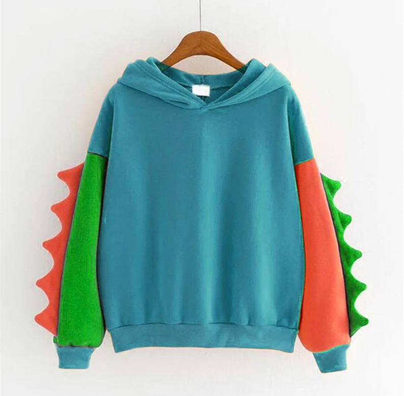 Cute Dinosaur Hoodie Dinosaur Spine Hoodie , 3D Dinosaur Hoodie , Funny Adult Animal Hoodie Funny Dino Hoodie Costume