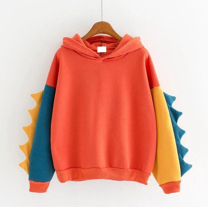 Cute Dinosaur Hoodie Dinosaur Spine Hoodie , 3D Dinosaur Hoodie , Funny Adult Animal Hoodie Funny Dino Hoodie Costume