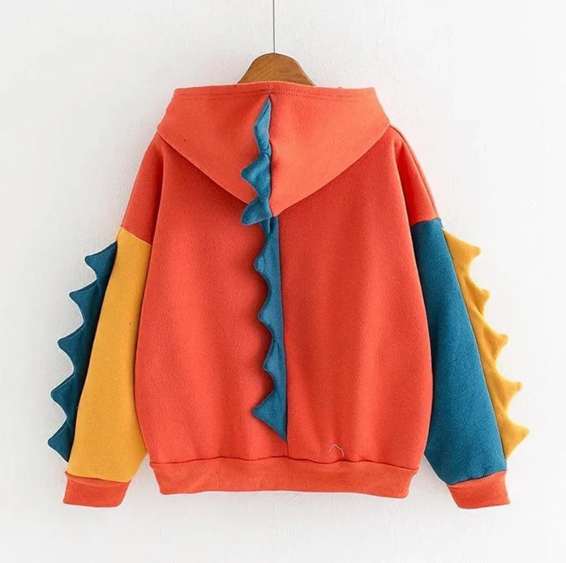 Cute Dinosaur Hoodie Dinosaur Spine Hoodie , 3D Dinosaur Hoodie , Funny Adult Animal Hoodie Funny Dino Hoodie Costume
