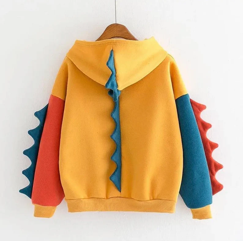 Cute Dinosaur Hoodie Dinosaur Spine Hoodie , 3D Dinosaur Hoodie , Funny Adult Animal Hoodie Funny Dino Hoodie Costume