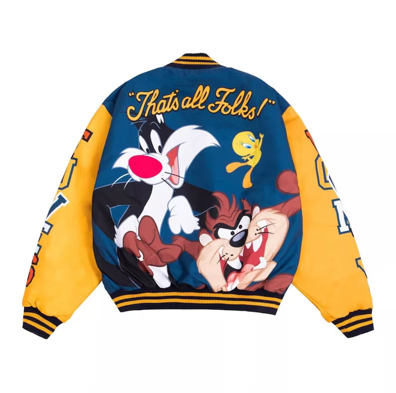 Looney Tunes Be Friends Jacket, Bomber Anime Jacket, Cartoon Jacket