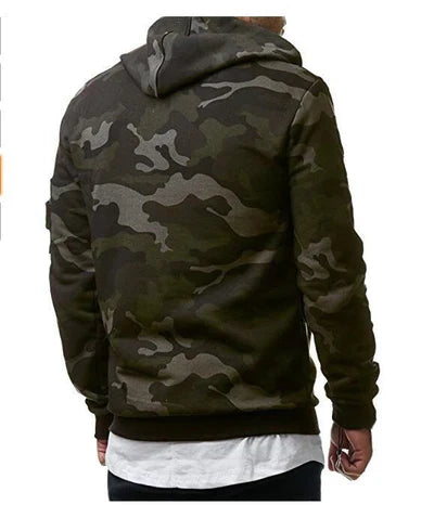 MEN'S CAMOUFLAGE HOODED FLEECE SWEATSHIRT