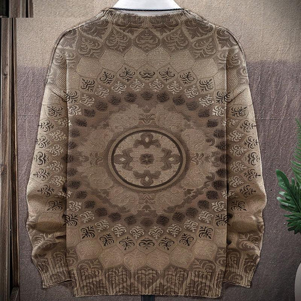 MEN'S RETRO ART PRINT CASUAL SWEATER