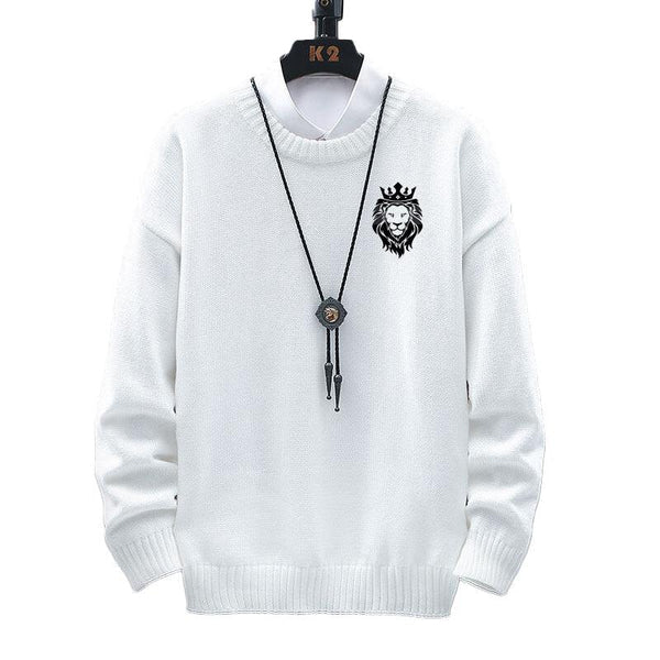 MEN'S RETRO ART PRINT CASUAL SWEATER