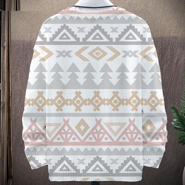 MEN'S RETRO ART PRINT CASUAL SWEATER