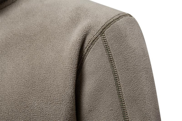 MEN'S LAMBSWOOL SWEATSHIRT STAND COLLAR HALF ZIP LONG SLEEVE TOP