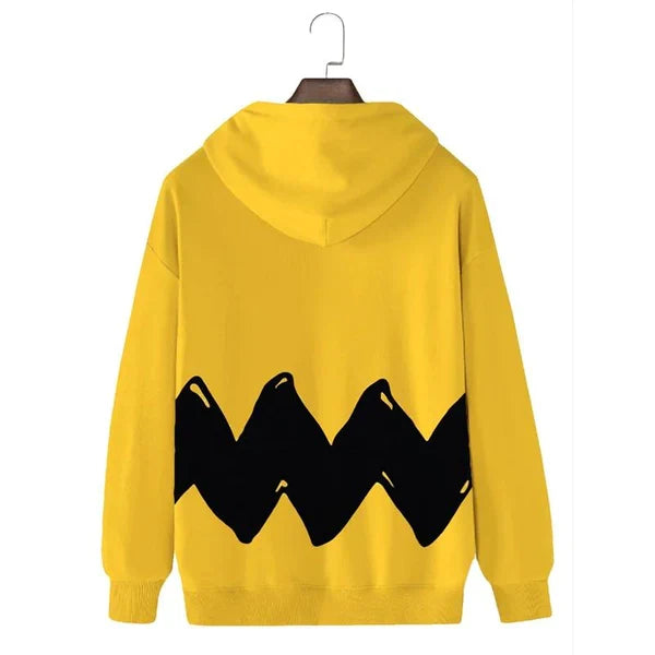 MEN'S ROUND NECK SWEATSHIRT SIMPLE LETTER PRINT HOODED SWEATSHIRT