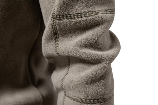MEN'S LAMBSWOOL SWEATSHIRT STAND COLLAR HALF ZIP LONG SLEEVE TOP